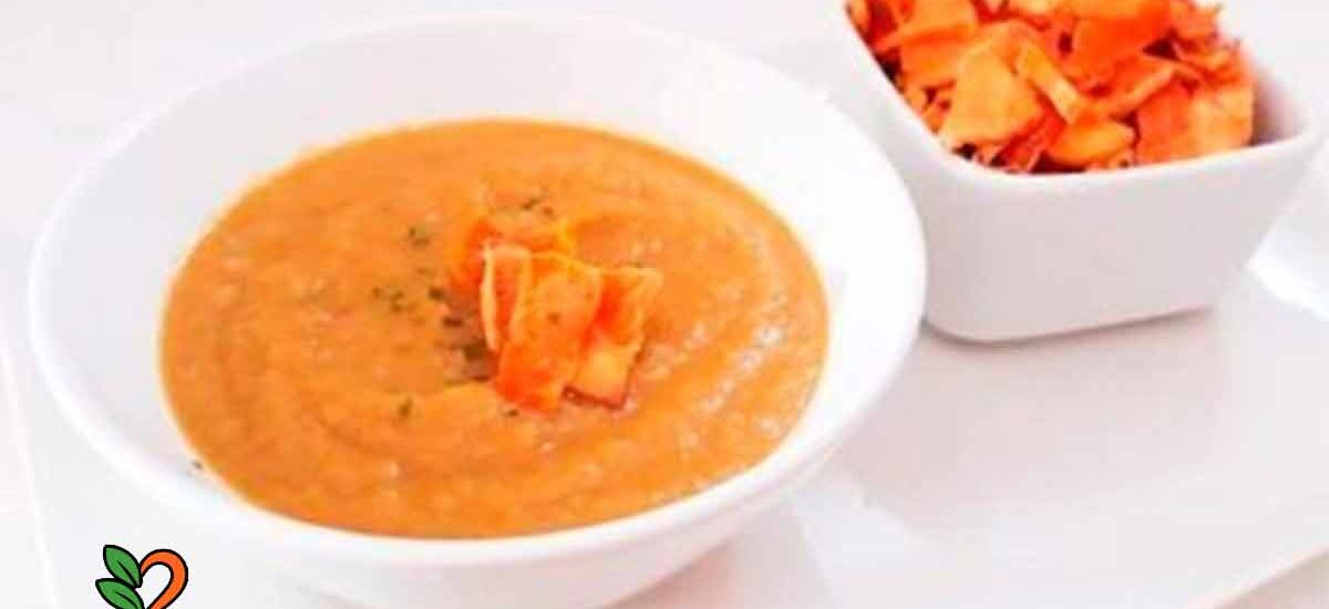 Crema de Puerros con crujiente de boniato