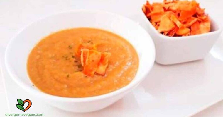 Crema de Puerros con crujiente de boniato