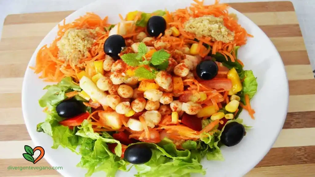 Ensalada de garbanzos con quinoa