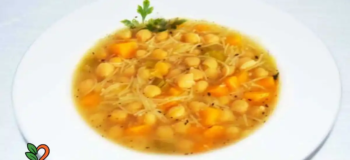 Garbanzos con fideos a la hierbabuena